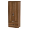 Cambourne Cam061 Double Gents Wardrobe with Noche Walnut Fronts and Surround