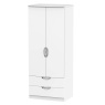 Cambourne Cam061 Double Gents Wardrobe with White Matt Fronts and White Surround