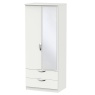 Cambourne Cam062 Double Gents Wardrobe With Mirror Door with Grey Matt Fronts and Grey Surround