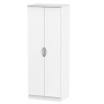 Cambourne Cam080 Tall Double Wardrobe with White Matt Fronts and White Surround