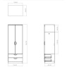 Cambourne Cam081 Tall Double Gents Wardrobe Dimensions