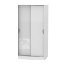 Cambourne Cam110 Sliding Door Wardrobe with White Gloss Fronts and White Surround