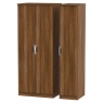 Cambourne Cam130 Triple Wardrobe with Noche Walnut Fronts and Surround