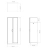 Cambourne Cam130 Triple Wardrobe - Double Robe section dimensions