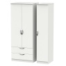 Cambourne Cam131 Triple 2 Drawer Wardrobe with Grey Matt Fronts and Grey Surround