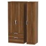 Cambourne Cam131 Triple 2 Drawer Wardrobe with Noche Walnut Fronts and Surround