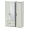 Cambourne Cam132 Triple 2 Drawer Wardrobe With Mirror Door with Kashmir Gloss Fronts & Kashmir Surro