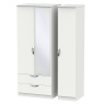 Cambourne Cam132 Triple 2 Drawer Wardrobe With Mirror Door with Grey Matt Fronts & Grey Surround