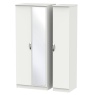 Cambourne Cam137 Triple Wardrobe With Mirror Door with Grey Matt Fronts and Grey Surround