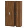Cambourne Cam140 Tall Triple Wardrobe with Noche Walnut Fronts and Surround