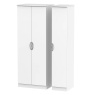 Cambourne Cam140 Tall Triple Wardrobe with White Matt Fronts and White Surround