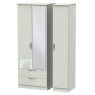 Cambourne Cam142 Tall Triple 2 Drawer Mirror Wardrobe with Kashmir Gloss Fronts and Kashmir Surround