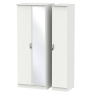 Cambourne Cam147 Tall Triple Wardrobe With Mirror Door with Grey Matt Fronts & Grey Surround