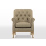Wood Bros Burnham Fabric Armchair - Finchley Natural