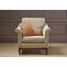 Wood Bros Weybourne Fabric Armchair - Turned Wood