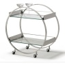 Hammond Round Glass Drinks Trolley