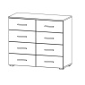 Stuttgart Soft Grey/Alpine White 8 Drawer Chest