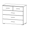 Stuttgart Soft Grey/Alpine White 2+3 Drawer Chest