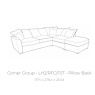 Franklin 4 Seater Pillow Back Corner Sofa with Footstool