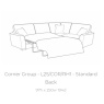 Franklin 4 Seater Standard Back Corner Sofa With Bed