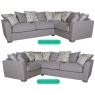 Franklin 4 Seater Pillow Back Corner Sofa With Bed