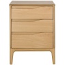 Ercol Rimini Oak 3 Drawer Bedside Cabinet