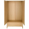 Ercol Rimini Oak 2 Door Wardrobe - Interior view