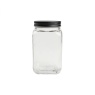 T&G Medium Square Glass Jar 1220ml