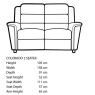 Parker Knoll Colorado 2 Seater Dimensions