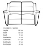 Parker Knoll Colorado 2 Seater Dimensions