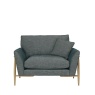 Ercol Forli Fabric Armchair in Clear Matt Wood - Front View