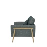Ercol Forli Fabric Armchair in Clear Matt Wood - Side View