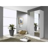 Stuttgart 053J 2 Door 1 Mirror Hinged Robe Alpine White/Soft Grey