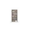 Stuttgart Alpine White/Soft Grey 197cm Height 2 Door Wardrobe