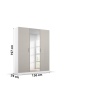 Stuttgart Alpine White/Soft Grey 197cm Height 3 Door Wardrobe