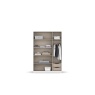 Stuttgart Alpine White/Soft Grey 197cm Height 3 Door Wardrobe