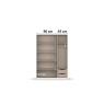 Stuttgart Alpine White/Soft Grey 197cm Height 3 Door Wardrobe