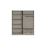 Stuttgart Alpine White/Soft Grey 197cm Height 4 Door Wardrobe