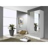 Stuttgart Alpine White/Soft Grey 197cm Height 2 Door Combination Wardrobe