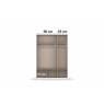 Stuttgart Sanremo Oak/Soft Grey 197cm Height 3 Door Combination Wardrobe