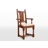 Wood Bros Old Charm Carver Chair - Moon/Herringbone Tweed Fabric (Oc2287)