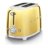SMEG TSF01GOUK 2 Slice Toaster - Gold Angled