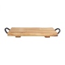 T&G Rustic Hevea Board W/Cast Iron Handles