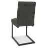 Vancouver Upholstered Cantilever Chair - Dark Grey Fabric (Pair) - Back