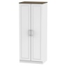 Kent 2 Door Wardrobe - White Ash & Oak