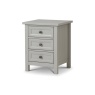 Julian Bowen Maine 3 Drawer Bedside Table Grey