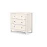 Julian Bowen Maine 3 Drawer Wide Chest White