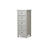 Julian Bowen Maine 5 Drawer Tall Chest Grey