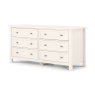 Julian Bowen Maine 6 Drawer Wide Chest White