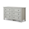 Julian Bowen Maine 6 Drawer Wide Chest Grey